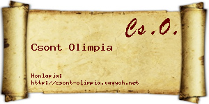 Csont Olimpia névjegykártya